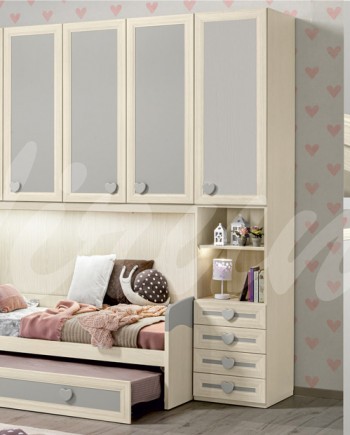 mobilier-de-dormitor-pentru-copii-clasic-gri-cu-textura-lemn