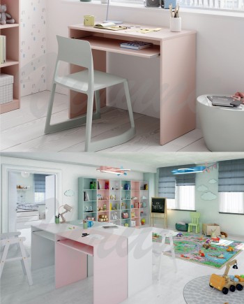 birou-modern-pentru-copii-roz-pudra